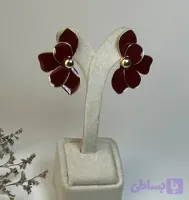 گوشواره میناکاری طرح نیم گل