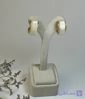 گوشواره میناکاری صدفی مینیمال