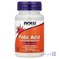 مکمل اسید فولیک ناو  (NOW Foods, Folic Acid)، ۲۵۰ عدد قرص