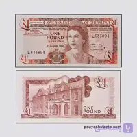 اسکناس یک پوند جبل‌الطارق ۱۹۸۸ با تصویر ملکه الیزابت دوم