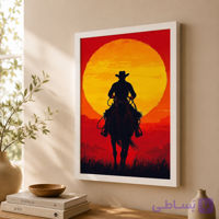 تابلو بازی Red Dead Redemption – سوارکار در غروب غرب وحشی