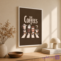 تابلو کافه The Coffees – طرح فانتزی قهوه