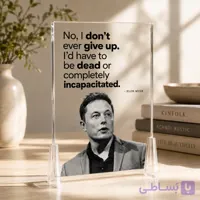 تابلو پلکسی ایلان ماسک – No, I Don’t Ever Give Up
