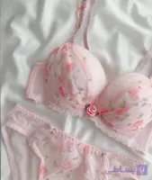 ست شورت وسوتین اسفجی رنگ صورتی  کاپ c