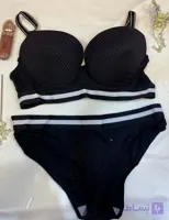 ست شورت وسوتین اسفجی رنگ توسی تیره کاپ B