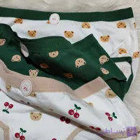 شورت زنانه عروسکی نخی پنبه طرح تدی سایز ایکس لارج