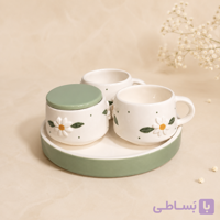ست چای‌خوری ۴ پارچه بابونه برجسته