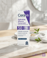 ضد آفتاب مینرال آبرسان سراوی CeraVe با SPF 50 (حجم ۷۵ میل)
