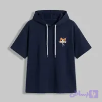 تی شرت زنانه نخی طرح حیوانات مدل butifull cat آستین کوتاه یقه گرد