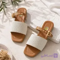 صندل زنانه مینیمال مدل آوینا رنگ سفید