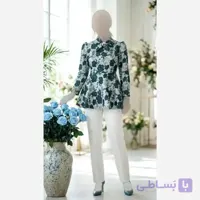 شومیز مجلسی زنانه ژاکارد ترک طرح برجسته شاین طرح مهگل