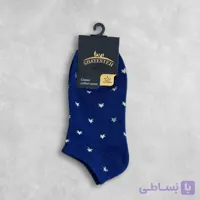 جوراب مچی (زیر قوزکی) زنانه شایسته طرح ستاره‌ای نخی (آبی)