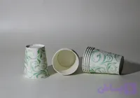لیوان کاغذی یکبار مصرف طرح برگ سبز