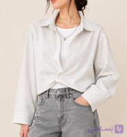 شومیز گره ای دو تکه نگین دار با تاپ کبریتی