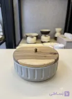 شکلات خوری بزرگ درب چوبی طوسی