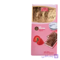 شکلات تابلت شیری مغز دار توت فرنگی 100گ