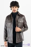 کاپشن مردانه چرم طبیعی