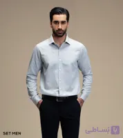 پیراهن مردانه آستین بلند طرح جناغی