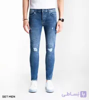 شلوار جین اسکینی زاپ دار