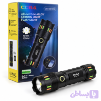 چراغ قوه شارژی کوبا COBA مدل CB-107-TG با زوم کشویی و شارژ Type-C(ارسال رایگان)
