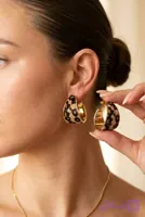 گوشواره حلقه‌ای پهن پلنگی - دیواین استایل