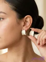 گوشواره مینیمال سفید - دیواین استایل
