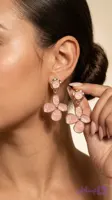 گوشواره چهار برگ مرمری - دیواین استایل