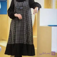 پیراهن پاییزه هلما جنس ریما فری سایز قد 125