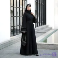 مانتو پیراهنی بلند دلتا کراش رنگ مشکی سایز 1 تا 3