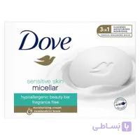 صابون کرمی داو Sensitive Skin Micellar مناسب پوست حساس | Dove Sensitive Skin Micellar Beauty Cream Bar