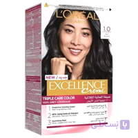 رنگ مو لورآل Excellence شماره 1 مشکی طبیعی | L’Oréal Paris Excellence Crème 1 Natural Black