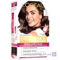 رنگ مو لورآل Excellence Crème شماره 5 قهوه‌ای روشن | L’Oréal Paris Excellence Crème 5 Light Brown