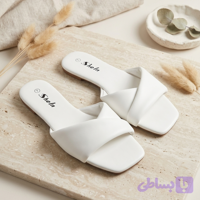 صندل زنانه سفید اسلیپر پفکی شین SHEIN
