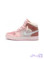 کتونی زنانه نایک مدل جردن وان ساقدار jordan 1 high – سفید و صورتی