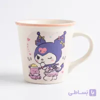 ماگ سرامیکی فانتزی کرومی Kuromi با لبه صورتی