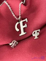 نیم ست (گردنبند و گوشواره) حرف F
