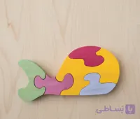 پازل چوبی رنگی وودیاهوم مدل نهنگ