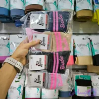 جوراب نیم ساق اسپرت طرح باربی مچ دوخط
