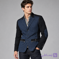 کت تک کتان پاییزه مردانه کژوال دو رنگ