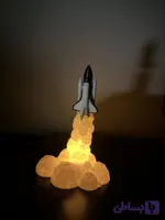 ایکن لایت چراغ خواب موشک و شاتل فضایی همراه ابر اتش (shuttle fire)