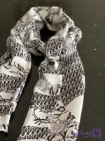 شال ابریشم خاویار مجلسی مارکcoco chanel اعلاء اورجینال sh-coco4
