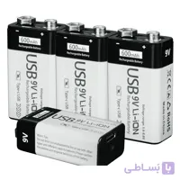 باتری قابل شارژ XTAR 9V 600mAh Type C
