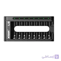 شارژر هوشمند باتری قلمی و نیم قلم اکستار 8 شیار XTAR Intelligent Charger L8 Box