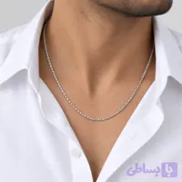 زنجیر مردانه نقره ۹۲۵ ایتالیایی ونیزی | Italian 925 Silver Venetian Box Chain