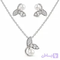 نیم ست مرواریدی زنانه نقره ۹۲۵ عیار