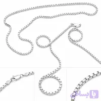 زنجیر مردانه نقره ۹۲۵ ایتالیایی ونیزی | Italian 925 Silver Venetian Box Chain