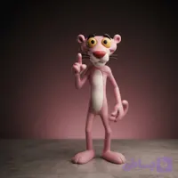 فیگور پلنگ صورتی - اکشن فیگور کلکسیونی