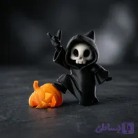 فیگور فرشته مرگ کاوایی با کدو تنبل