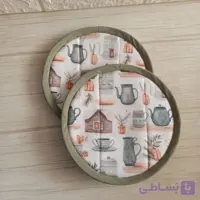 دستگیره آشپزخانه   یا زیر قابلمه ای Golden Handmade مدل گرد نوار‌دوز، کاربردی و چندمنظوره | کد 0035