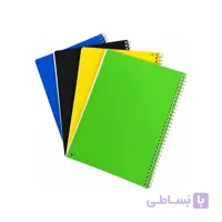 دفتر 100 برگ جلد طلقی رنگی